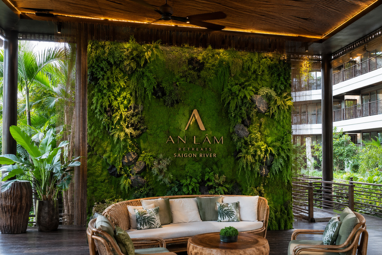 Tường Rêu Phong Cách Tropical Cho Resort